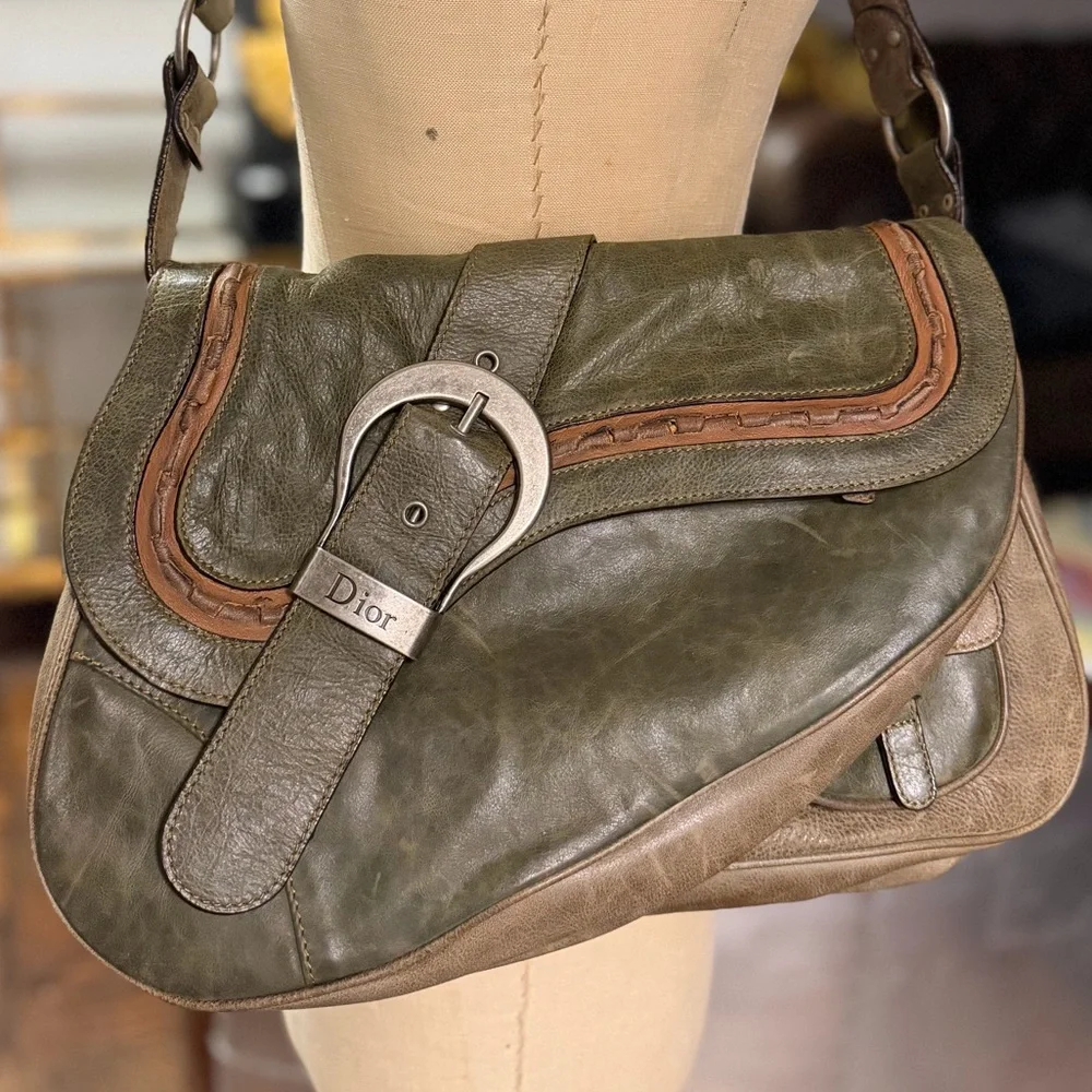 DIOR GAUCHO SADDLE  LARGE HANDBAG Limited edition color - Picture 10 of 15